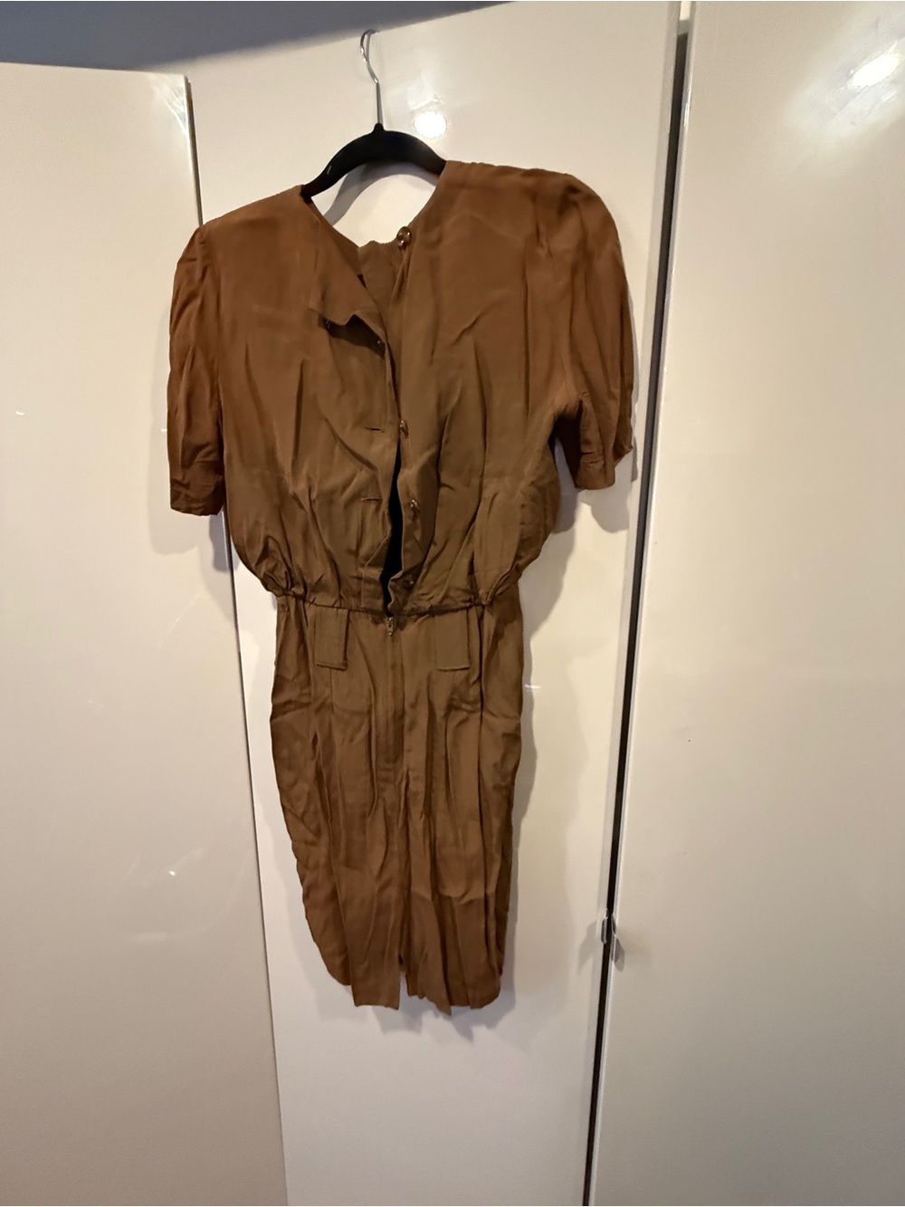 Women’s Brown Short-Sleeve Casual Dress